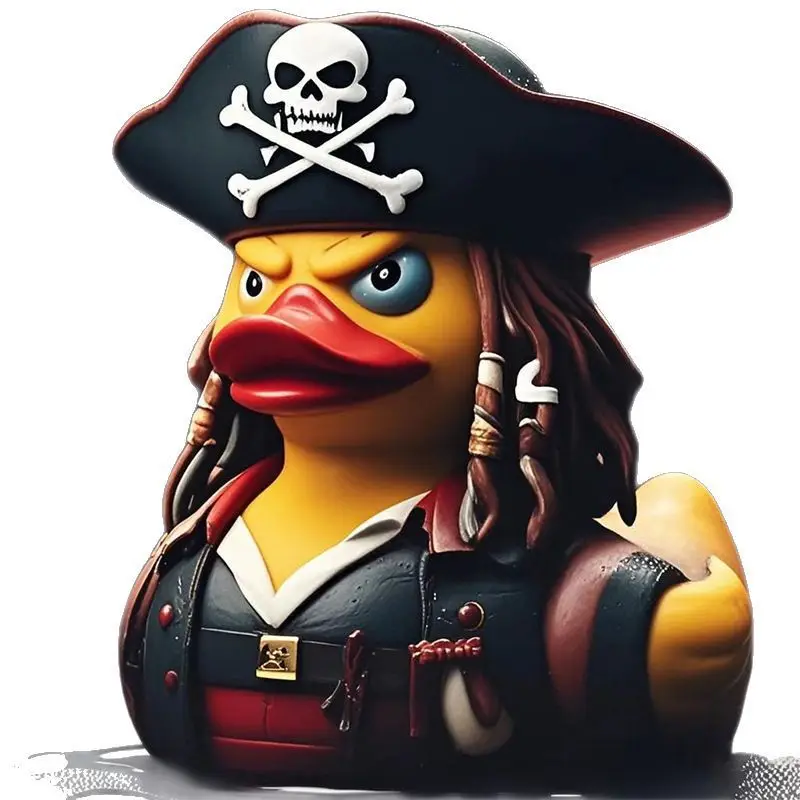 Creative Pirate Duck Resin Statue, Niche Art Decor Ornament, Unique Home Desktop Decoration, Collectible Gift Craft