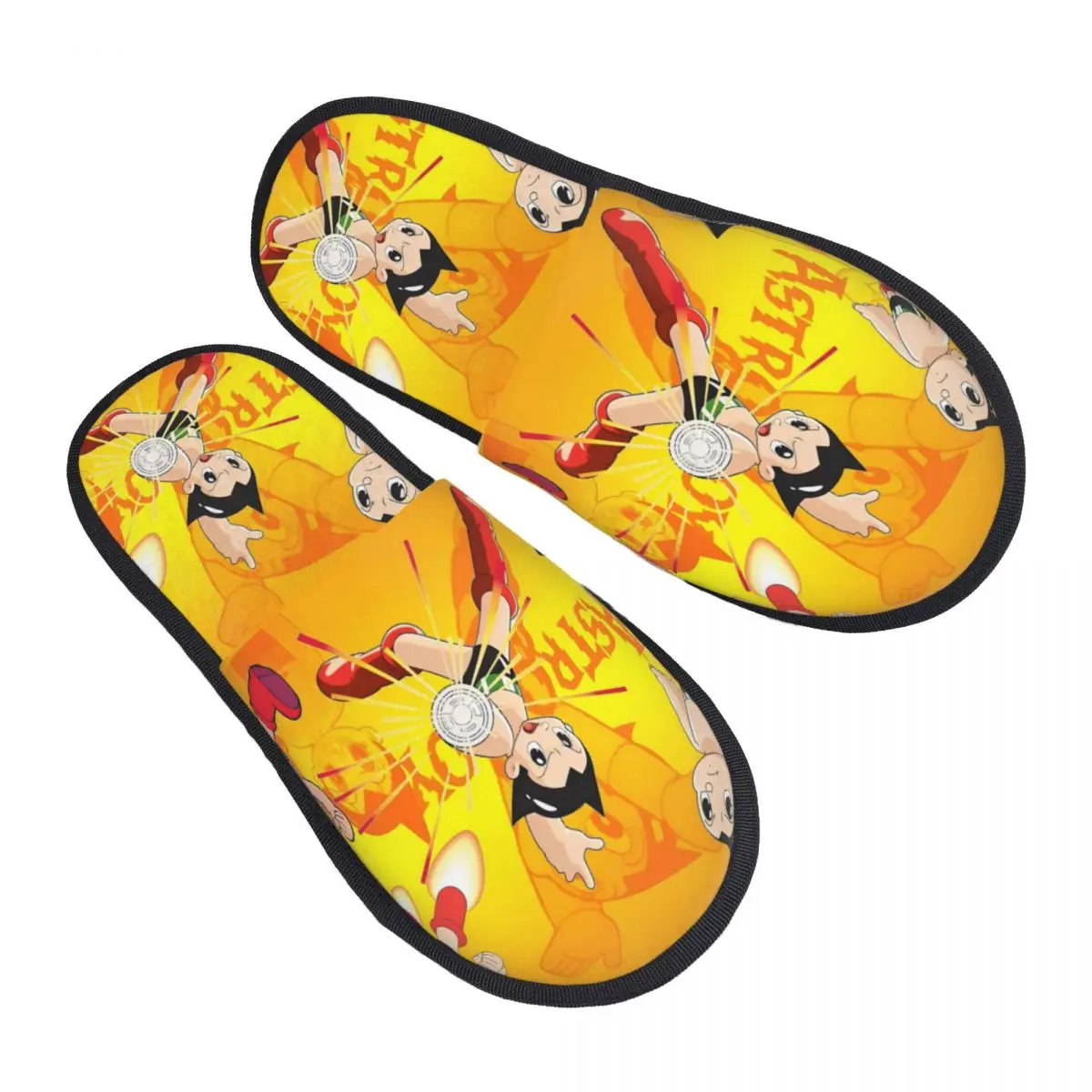 カスタムクラシック A-Astroed ボーイコミックソフト低反発ハウススリッパ女性ロボット居心地の良い暖かい滑り止めスリッパ