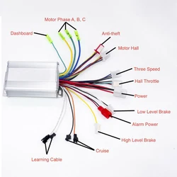 Electric Bike Brush-less Motor Controller 36V/48V 350W Dual Mode 2/3-Wheeled Electric Vehicle Controller E-Scooter Part