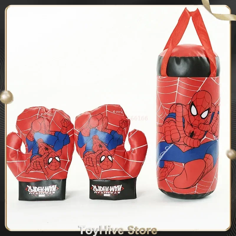 Spider Man Children'S Mini Boxing Set Glove+Bag Anime Cartoon Cute Sports Toy Physical Training Boy Girl Birthday X-Mas Gift Kid view 5