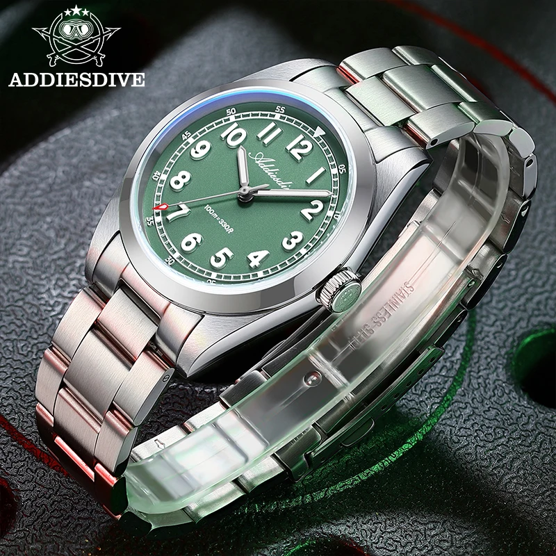 

ADDIESDIVE Fashion Men Watch Stainless Steel Calendar Waterproof Luminous Quartz Wristwatch NEW Men's Clock Reloj Hombre AD2521