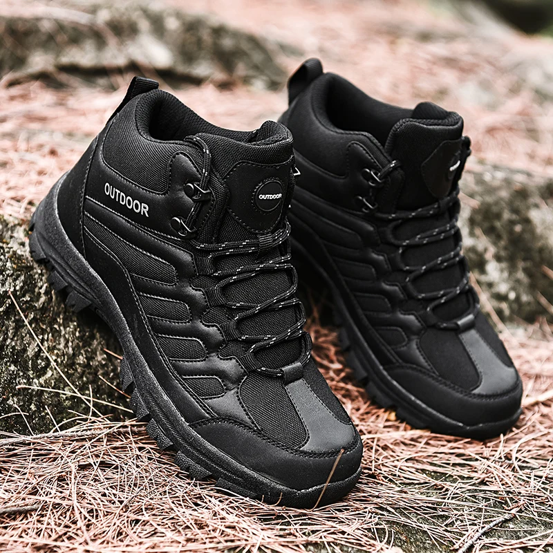 

Breathable Outdoor Men's Climbing Shoes Anti-slip Hunting Trekking Camping Boots High Top Hiking Shoes Lac-Up Men Tactical Boots