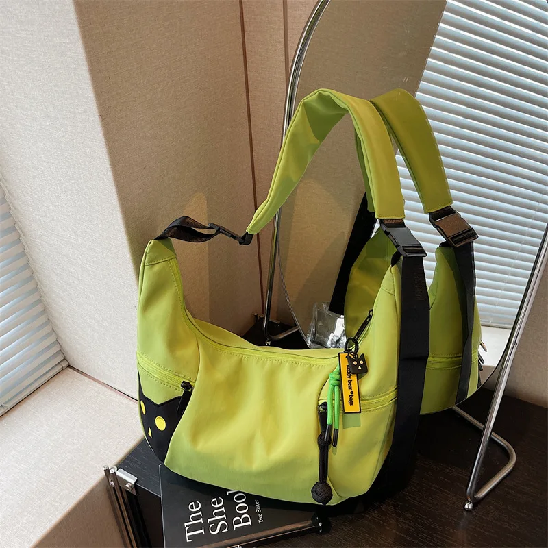 

2025 New Japanese Shoulder Bag Women Minimalist Canvas Crossbody Daily Student Messenger Fashion Purse