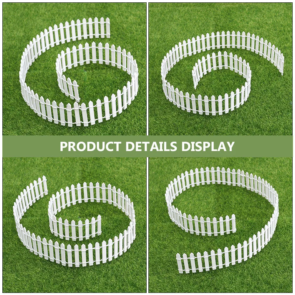 

2Pcs Wood Mini Fence Unique Texture for DIY Mini Farm Landscape Decoration Durable Photo Props Miniature Fence