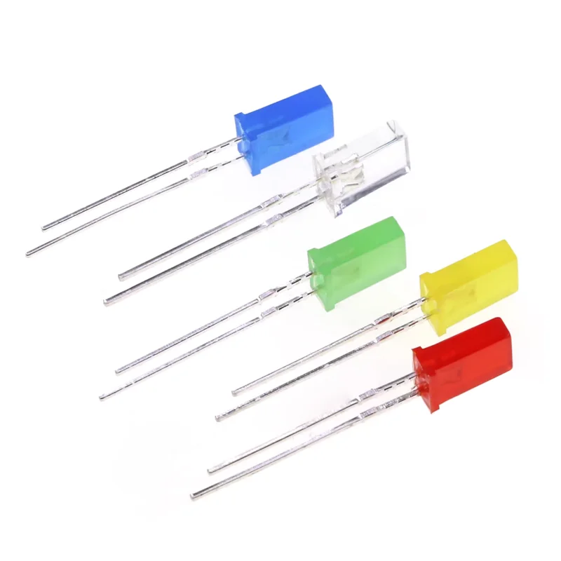 1000PCS 2×5×7mm Square LED Diode Short Pin Red Blue Yellow Green High Brightness 257 DIP LED Indicator Light Lamp Beads