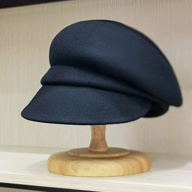 

New Style Women Newsboy Hats Ladies Fashion Wool Winter Hat Sloping Brim Visor Cap Cabbie Beret Girls Paperboy Cap Ivy Hat