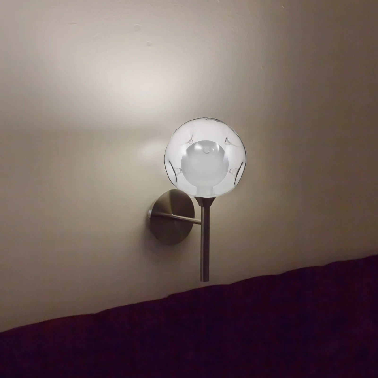 

Стеклянный глобус, сменный абажур G9, круглый стеклянный глобус, современный подвесной светильник, крышка для гостиной, спальни, прозрачный опаловый сферический светильник