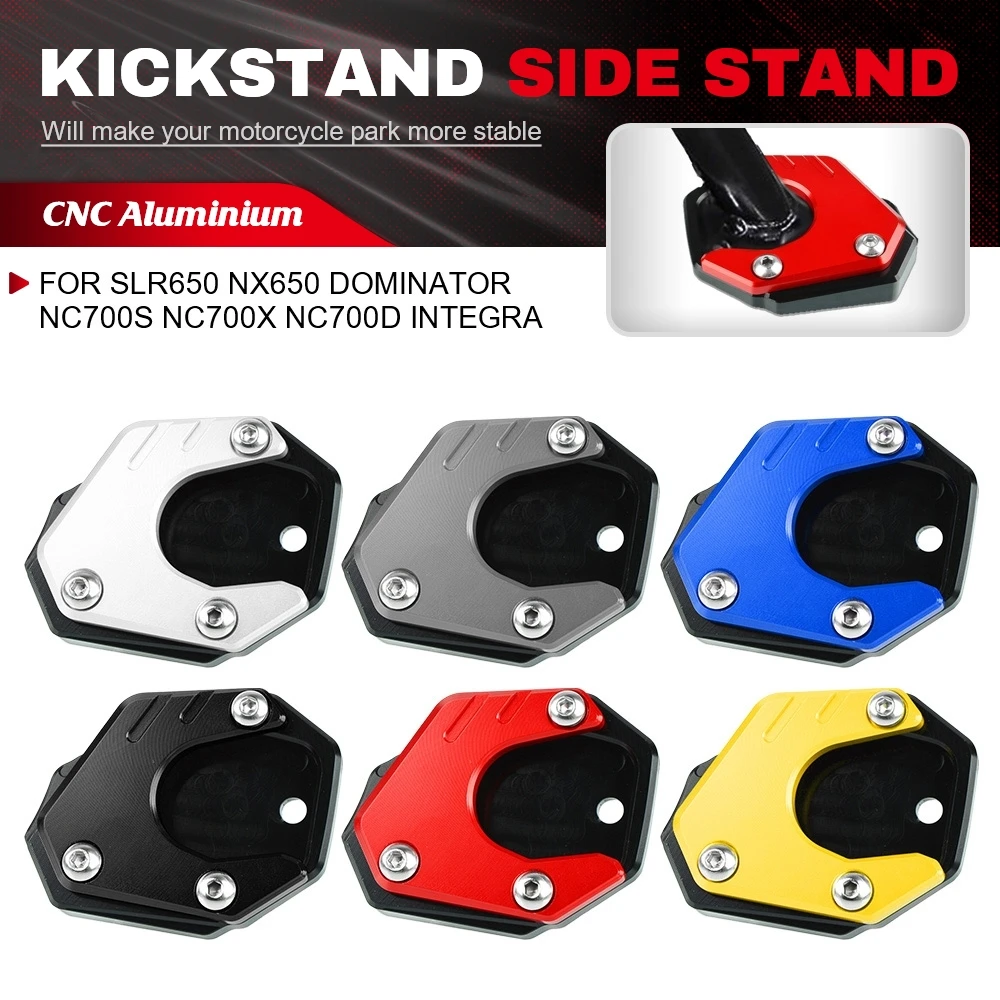 Motorcycle Side Stand Enlarger Support Extension For HONDA NX650 Dominator All Years SLR 650 Dominator NC700S/X NC700D INTEGRA