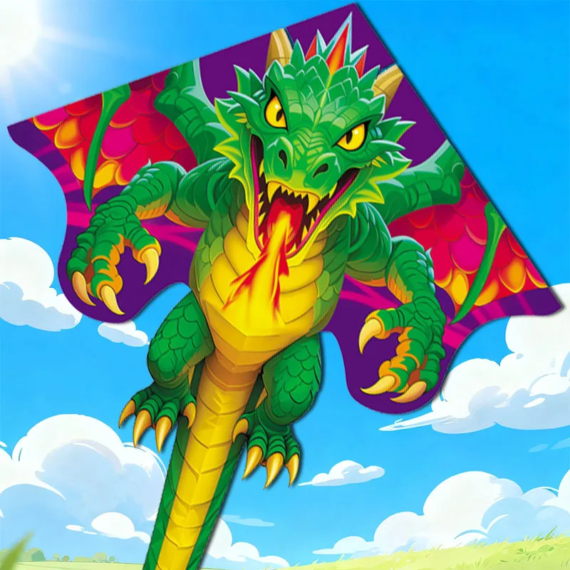 Cerfs-volants Dragon volant pour enfants, tissu professionnel, cerfs-volants en nylon ripstop, usine de jouets de plein air, ligne de cerf-volant de plage de sport