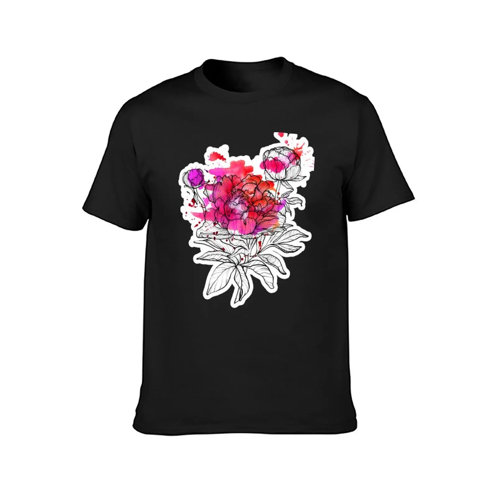 Peony abundance T-Shirt cute clothes boys animal print boys whites customizeds men t shirts