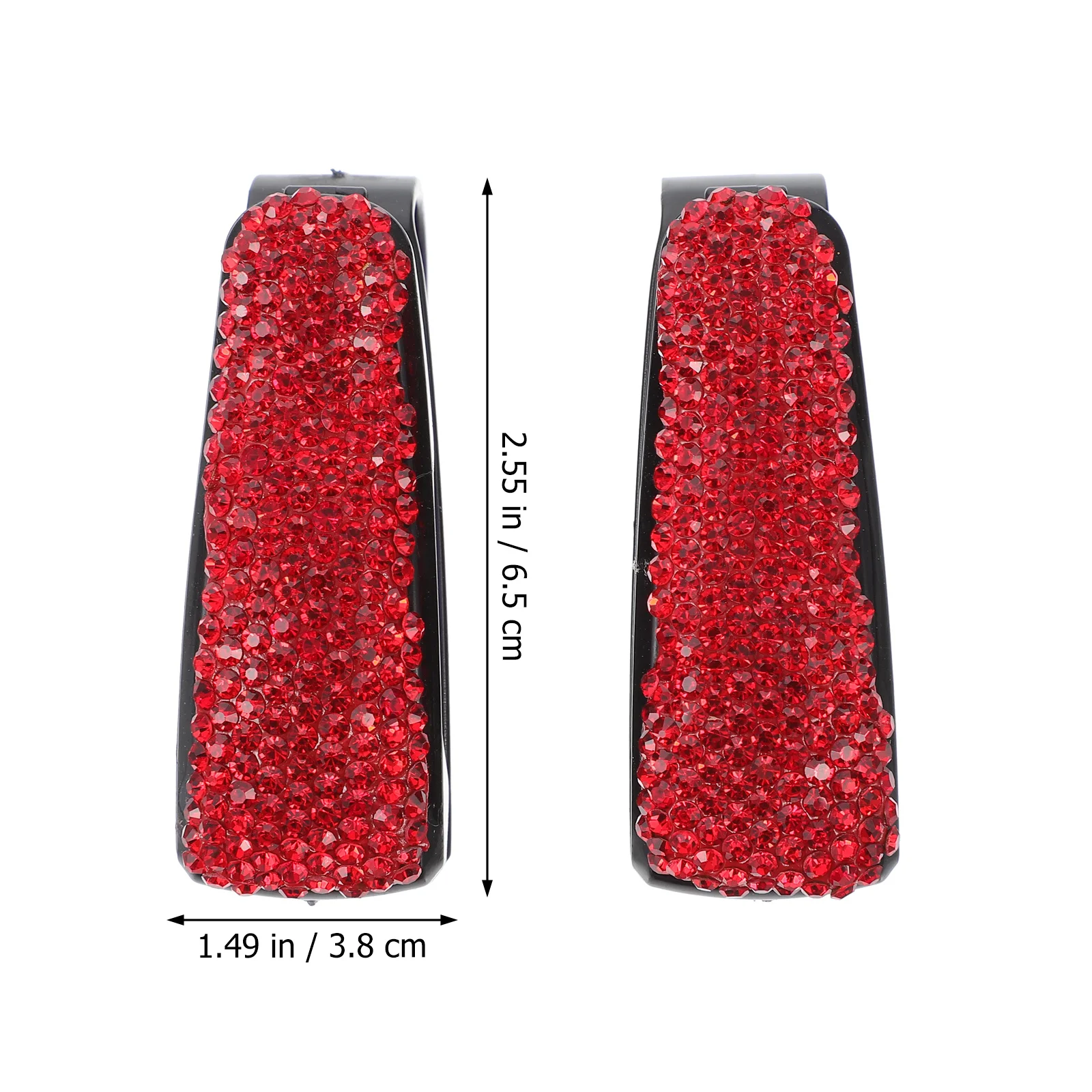 

2Pcs Car Glasses Clips Rhinestone Creative Clamp for Car Visor Sunglasses Holder Multipurpose Fixing Clamp for Vehicle Interior
