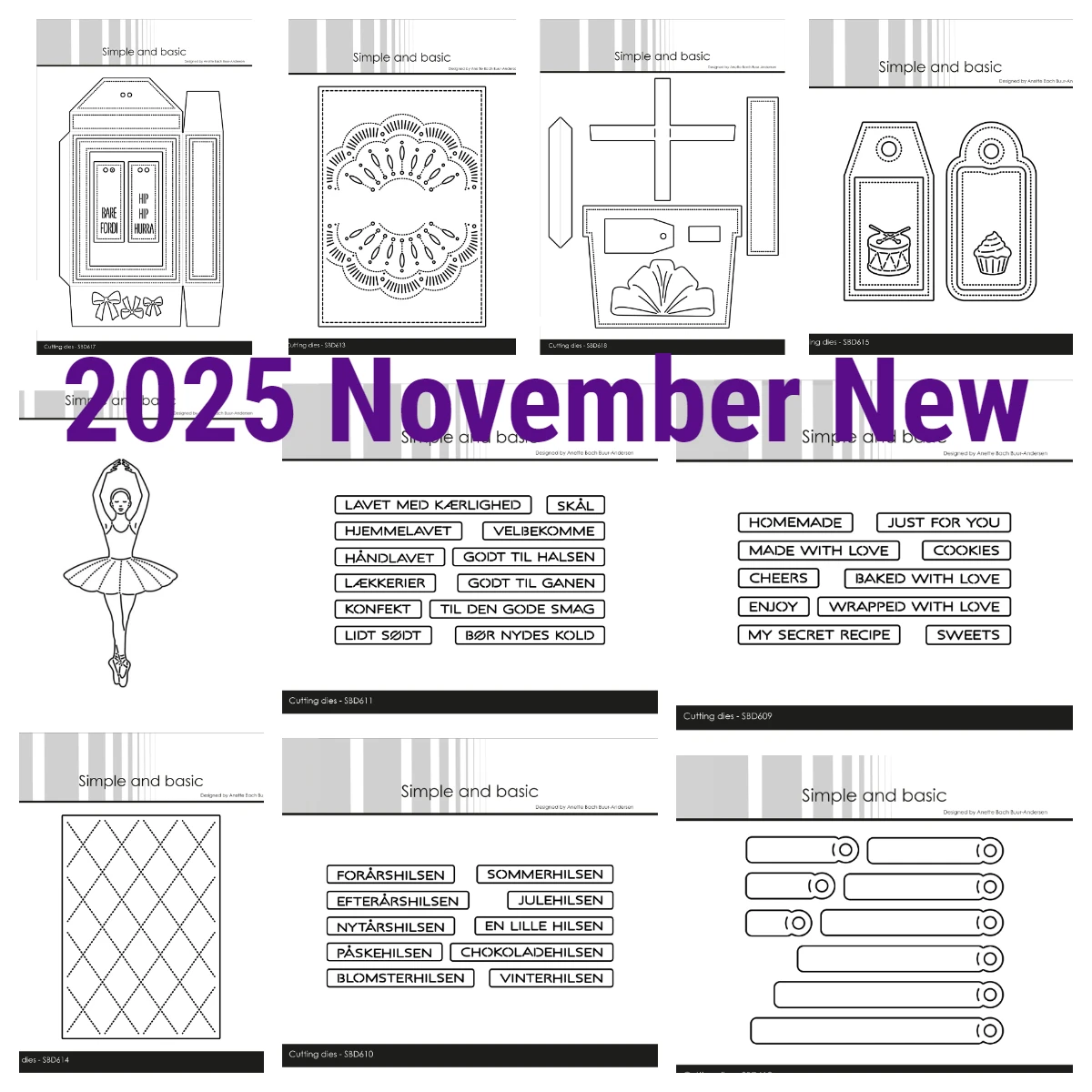 

A6 Doily All-In-One Plate Hjemmelavet XL Present Ballerina Gift Tags Dies Scrapbooking DIY 2025 New Merry Christmas Card Molds