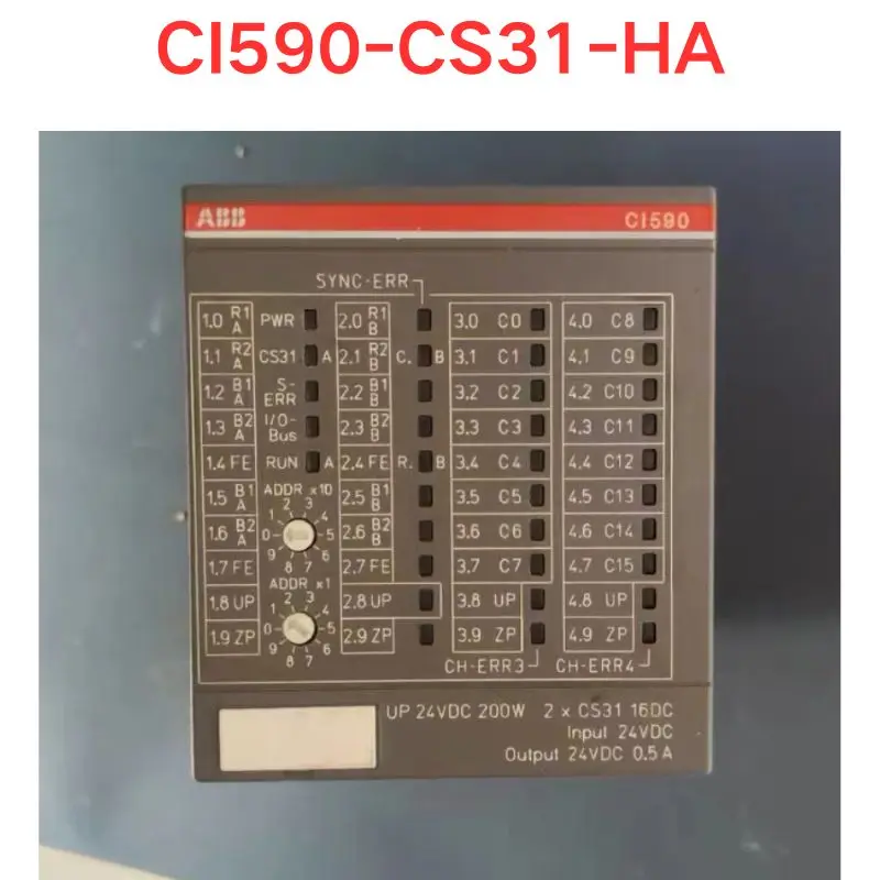 Used ABB AC500PLC communication module, CI590-CS31-HA redundant distributed interface module Functional test OK