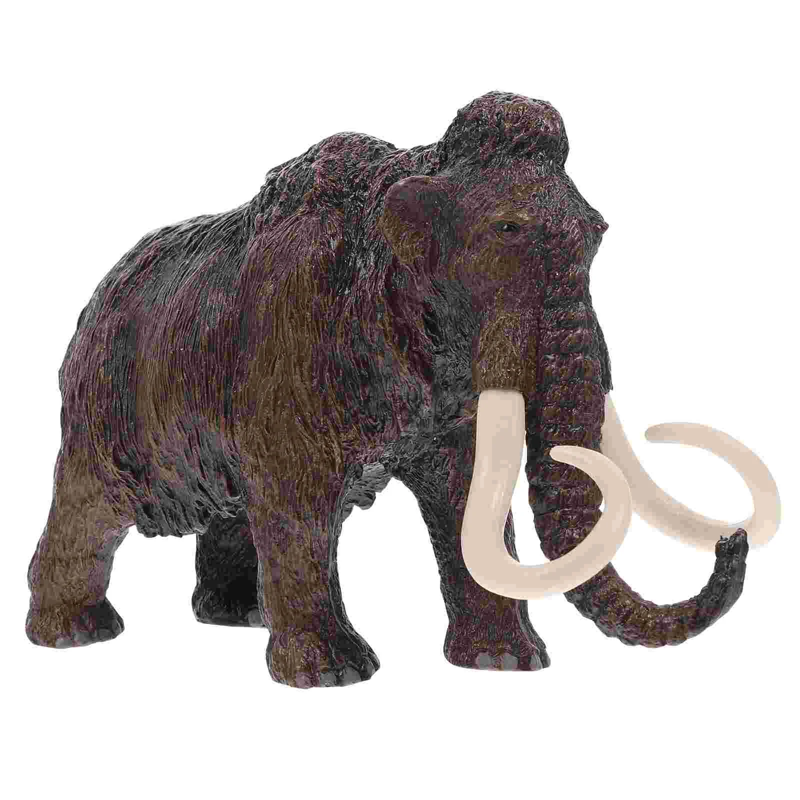 1pc Simulation Model Solid Static Animal Model Elephant Toy Desktop Decoration Craft Simulation Animal Model