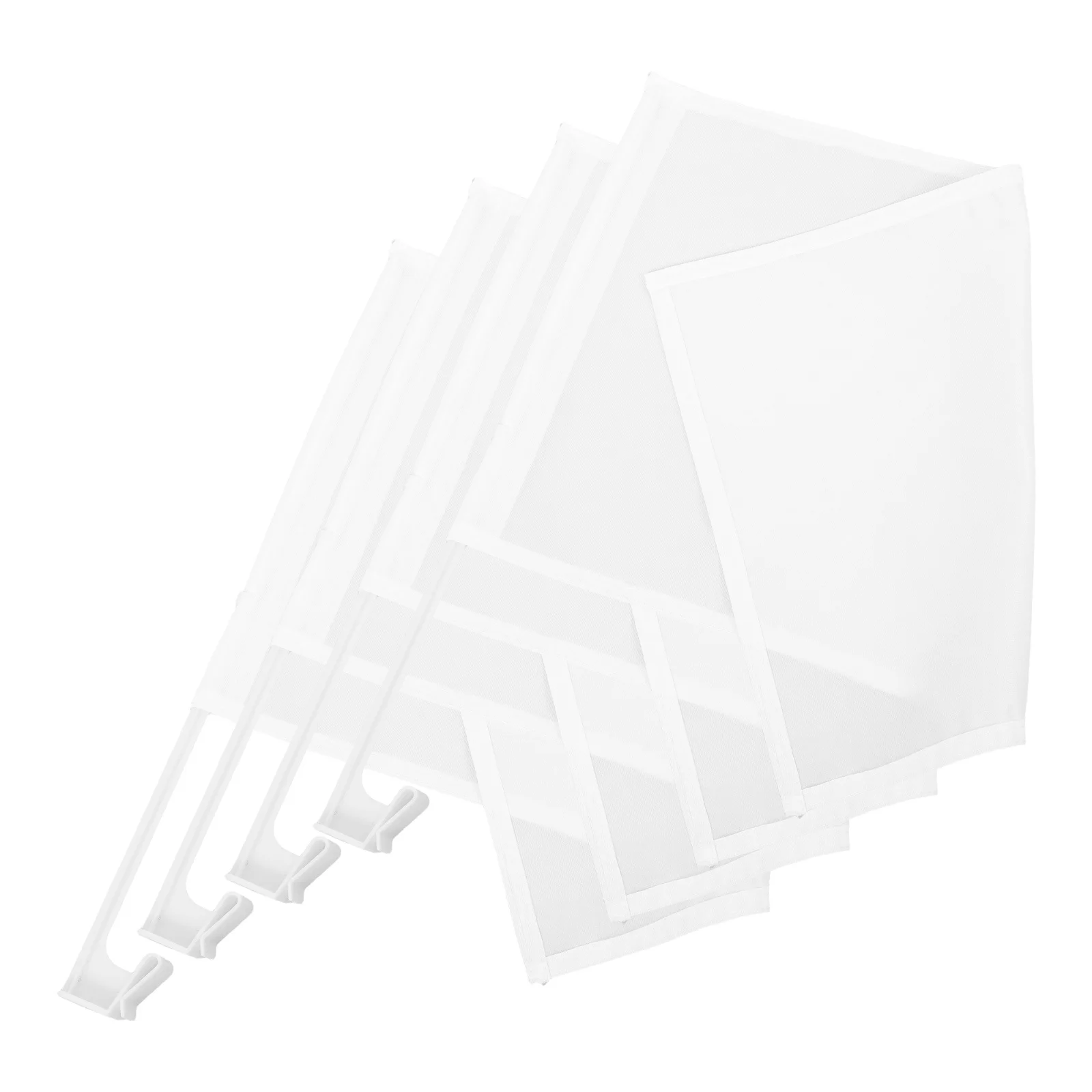 

4Pcs Blank White Car Window Flags DIY Handheld Flags Solid Color Banner for Vehicle Decoration Outdoor Event Car Banner