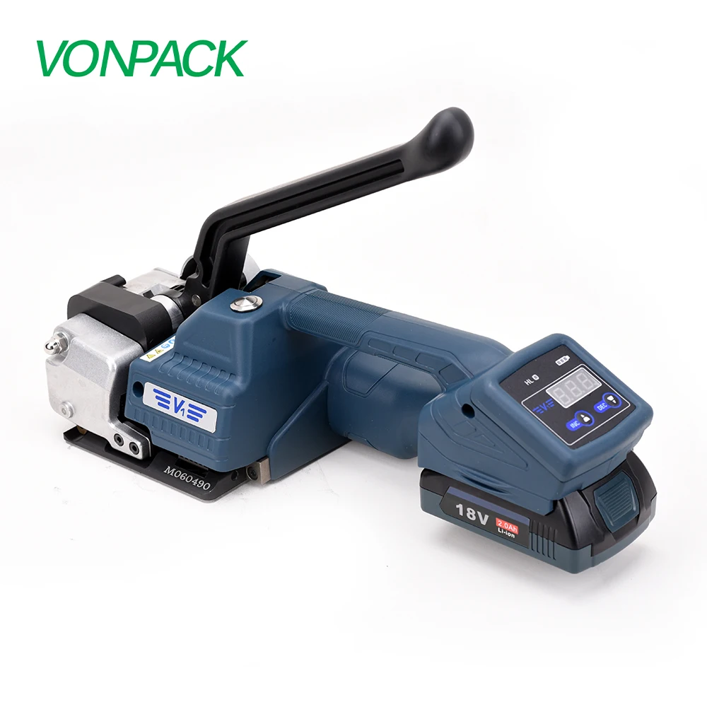 V1 handheld Portable  PP PET Plastic Friction Welding Battery Powered Tensioning Strapping Machine