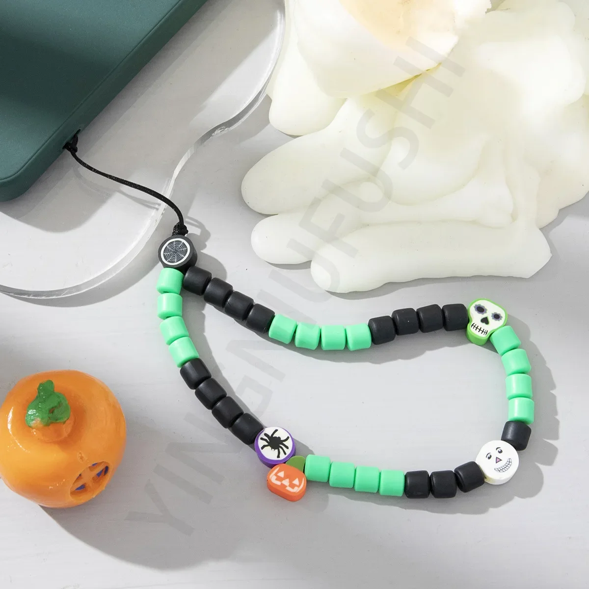 Halloween Acrylic Beaded Mobile Phone Chain Universal Mobile Phone Case Pendant Anti-lost Chain