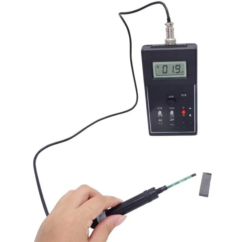 Gaussian meter HT20 handheld digital Tesla meter, strong magnet magnetic field detector 2000mT