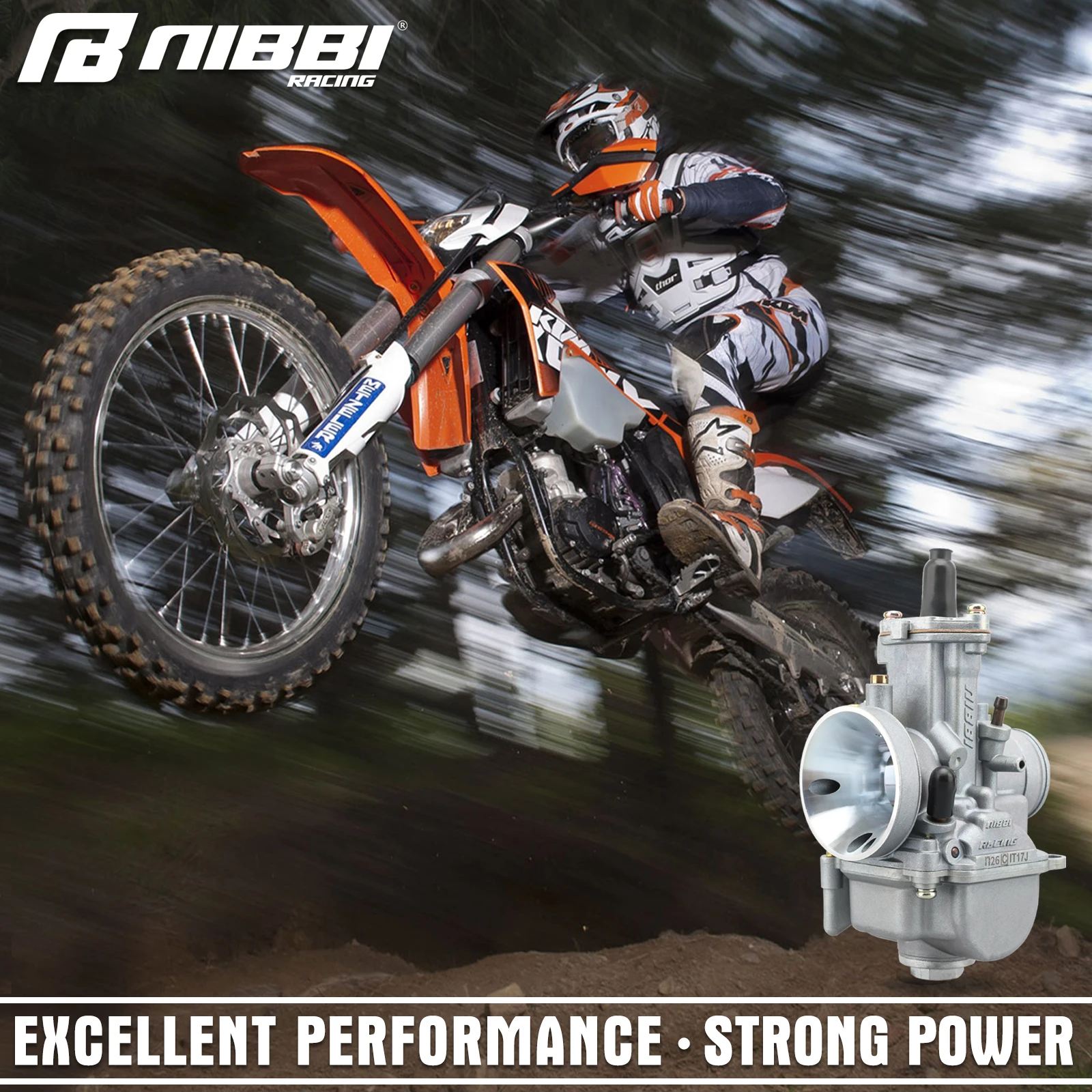 NIBBI-carburador de 4T 2T PWK24/26/28/30/32/34/36/38/40mm, para motocicleta YAMAHA, SUZUKI, Pit Dirt Bike