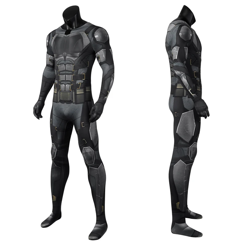 Black Bat Adult Men Knight Bruce Halloween Cosplay Costume Bodysuit 3D Digital Printing Jumpsuit Cloak Headgear Zentai Suit