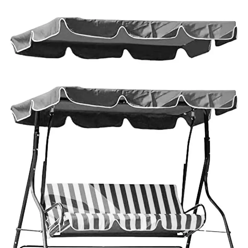 Outdoor Patio Swing Chair Canopy Dust Covers Portable Porch Swing Canopy Replacement Water Proof Polyester Replacement Supplies