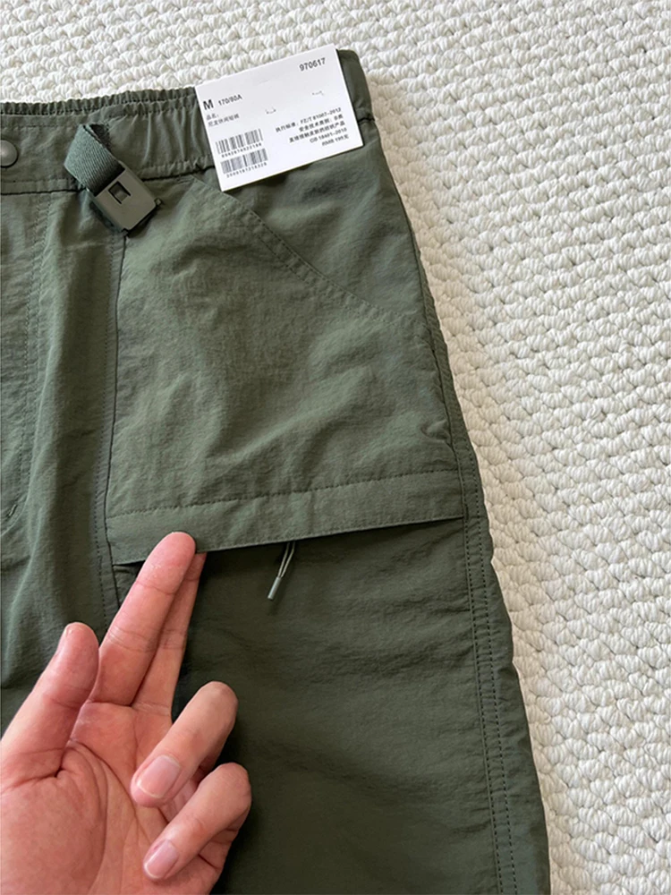 Qui Dry Military een Workwear orts Men's Summer Cool Feeling Breathable Hiking Pants Cleanfit Five-Quarter Fce Pants