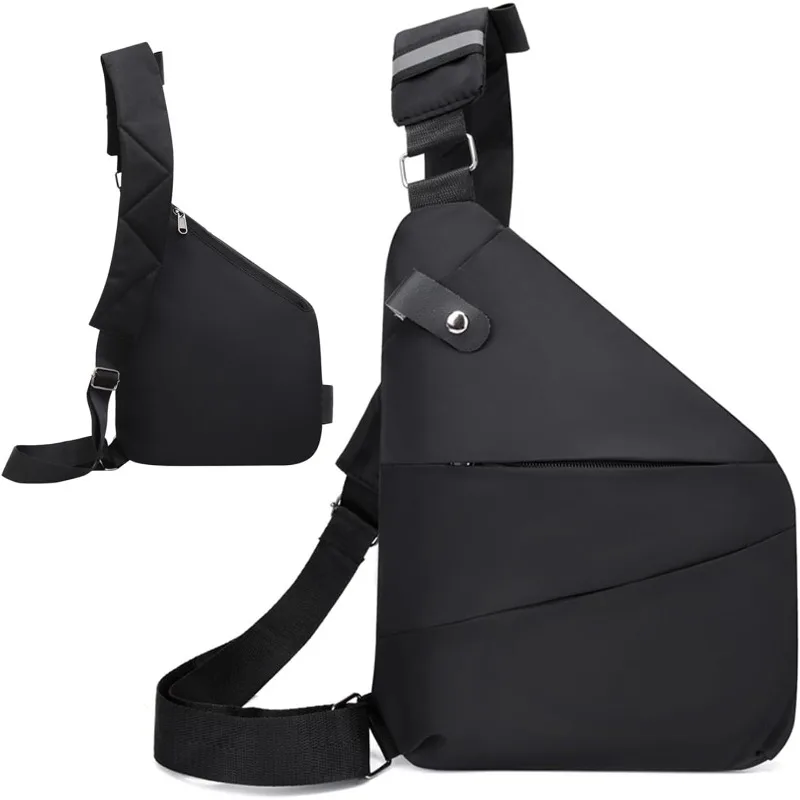 

Anti Theft Waterproof Crossbody Bag for Men, Multifunctional Chest Sling Bag Fanny Pack Messenger Bag, Lightweight Travel