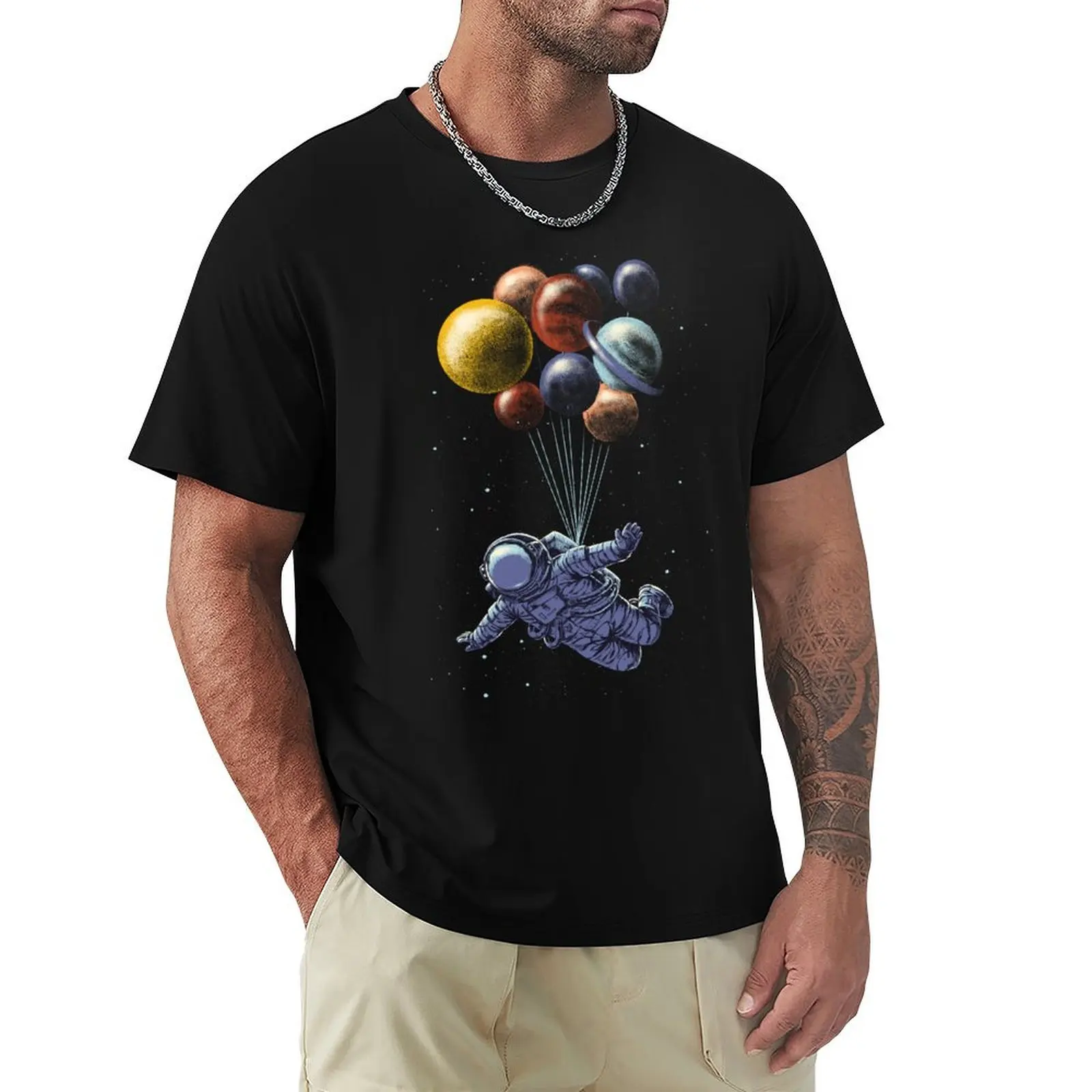 

Space Travel T-Shirt oversized graphic tee summer tops plus size men clothing