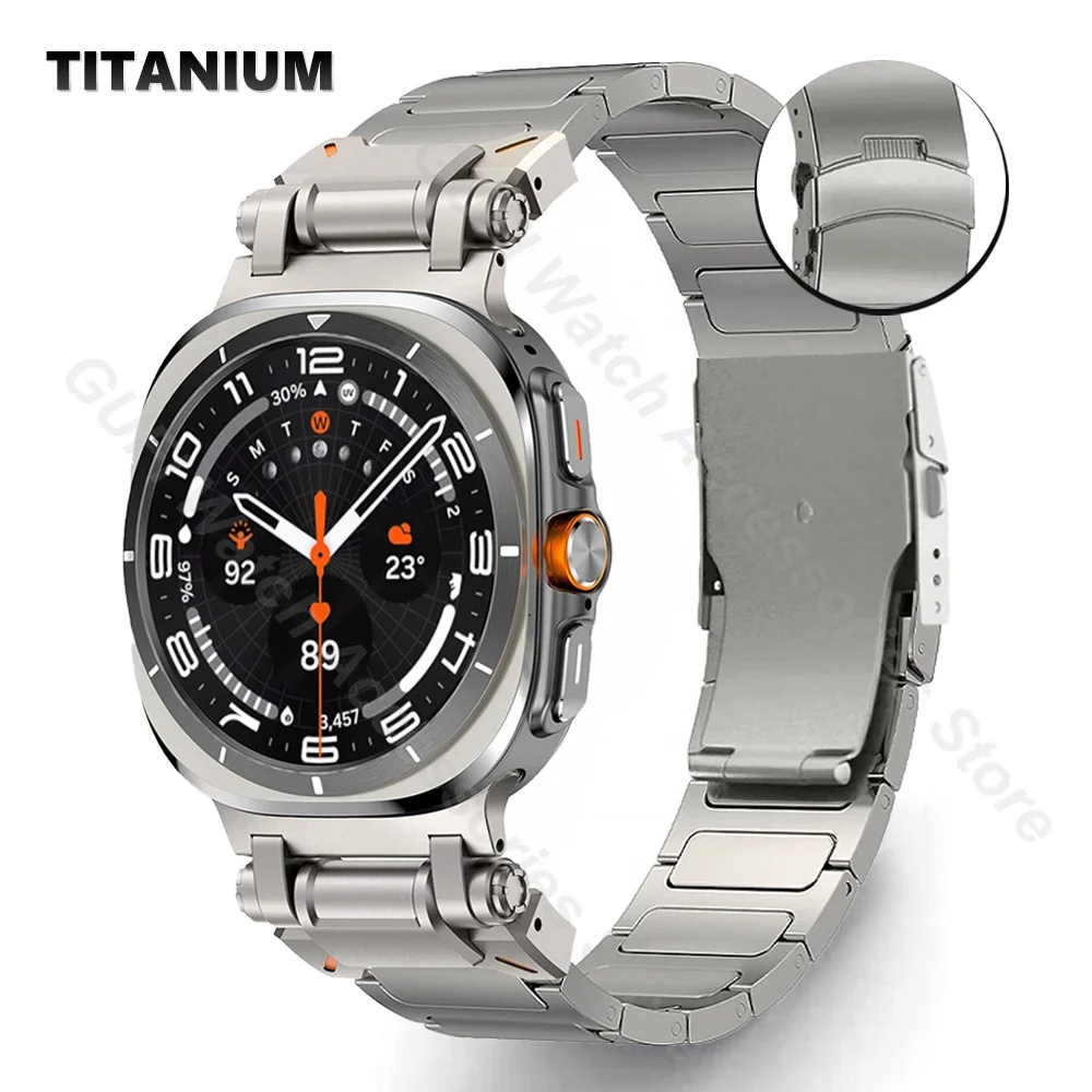 Titanium link bracelet men strap For Samsung Galaxy Watch Ultra 47mm luxury band For SAMSUNG GALAXY 47 watch 7 ultra 47MM correa