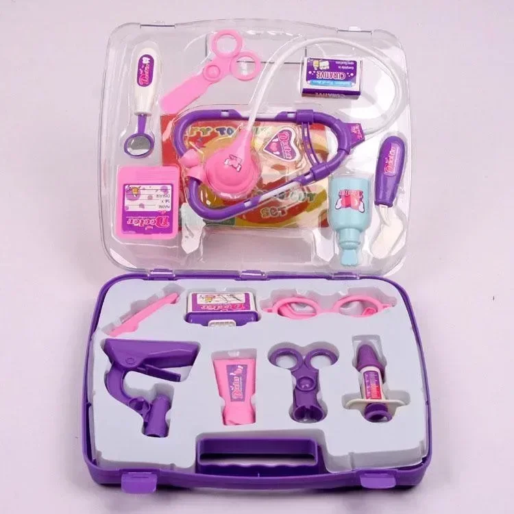 ままごとのおもちゃ 14 ピース/セットシミュレーションドクタープレイセットナース医学プラスチックツールキットボックスふりゲームギフト子供のため