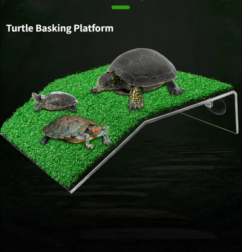 

Turtle Basking Platform for Fish Tank Aquarium, Fake Turf, Tortoise Ramp, Ladder Lawn, Resting Terrace, Hot Sale