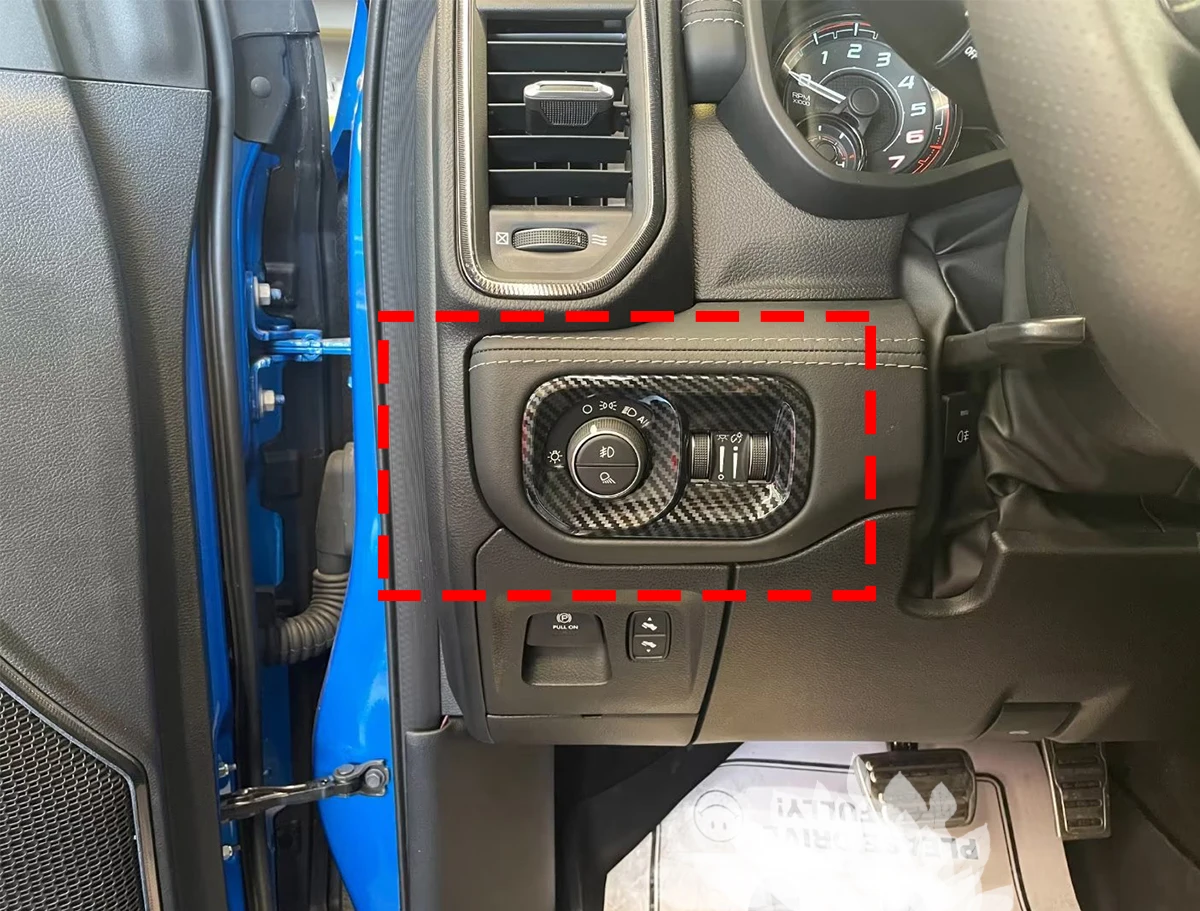 

For Dodge Ram Trucks 2023 2024 Car Accessories Lower Left Center Control Frame Headlight Adjustment Button Cover Auto Parts