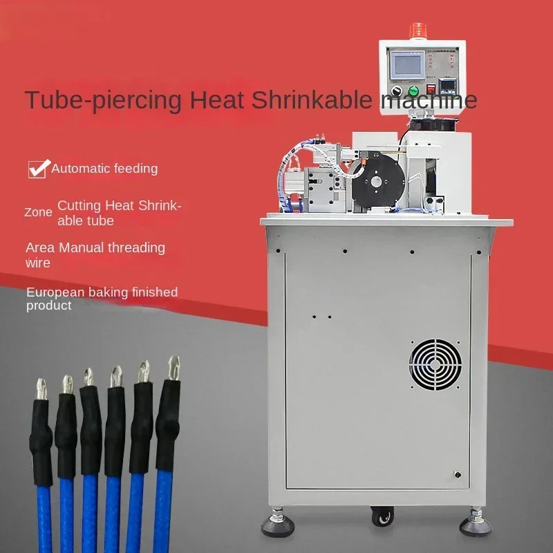 best seller Heat Shrinkable Tube Threading Machine For Wire Harness Multi-core Cable Cutting Sleeve Shrinking Machine Feeding