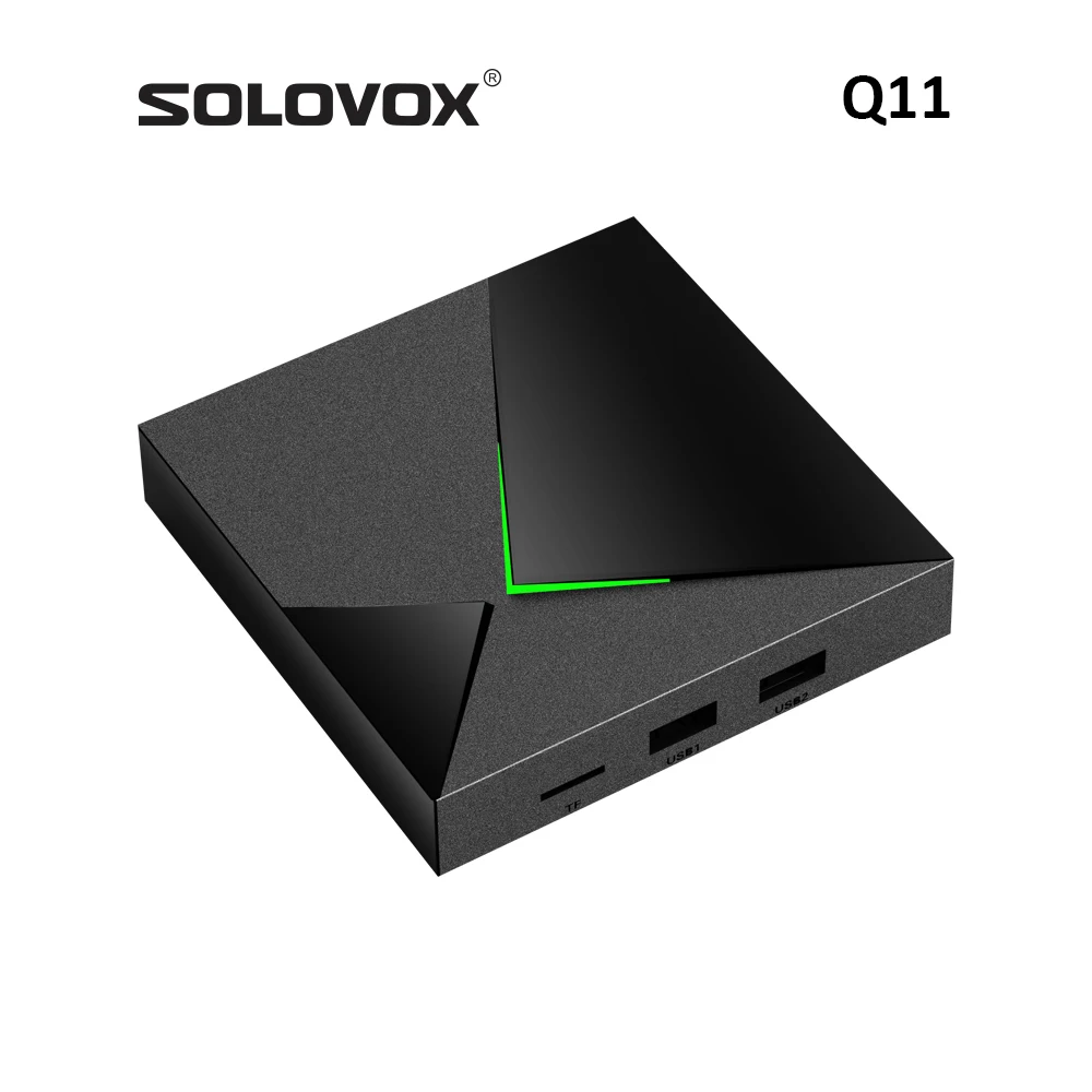 SOLOVOX 2024 Q11 CherryTV Live Android 11 TV BOX 4G 32G S905X4 رباعي النواة WiFi 5G 1000M Network OTT Streamer Stalkerid 8K فك