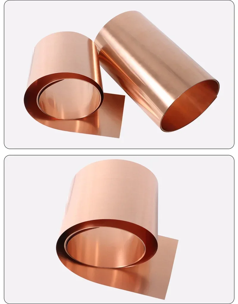 Imagem -05 - Comprimento 1000 mm de Espessura 0.05 0.1 0.2 0.3 0.4 mm de Largura 10 20 30 40 50 mm Cinto de Cobre cu Folha de Metal Tira de Placa de Folha de Metal Casa Faça Você Mesmo Metal