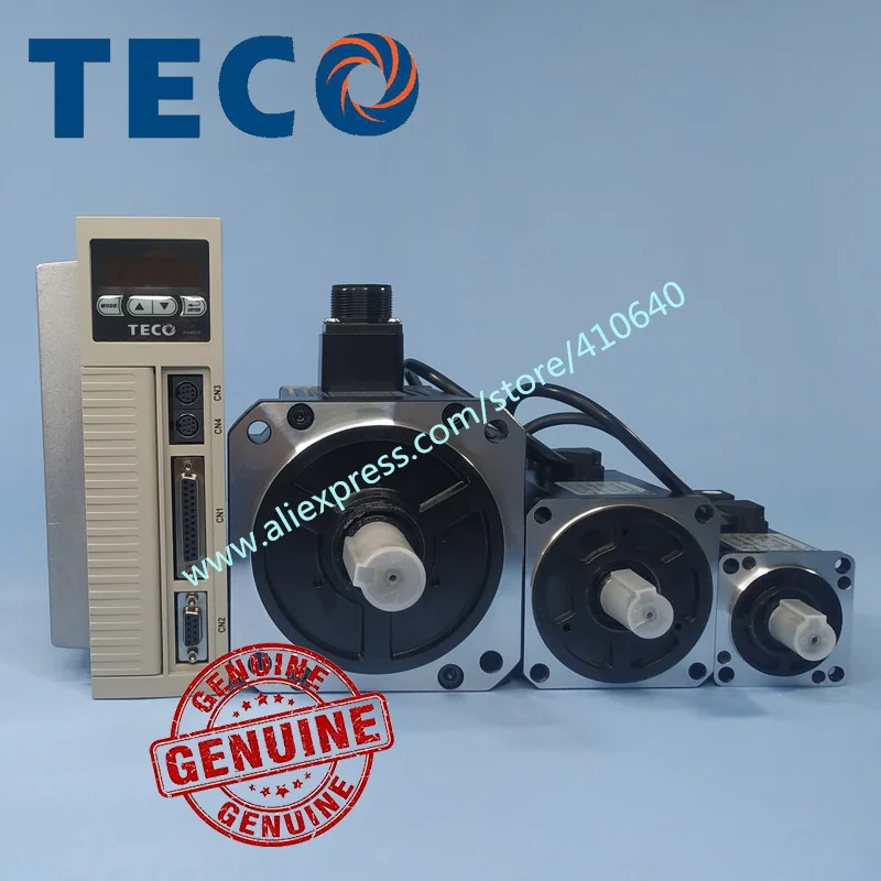 Genuine Full Set TECO JSDAP Series 15A 20A 30A 50A3 AC Servo Drive and JSMA PUC PLC PMB Series Servo Motor 0.4 kw to 2 kw