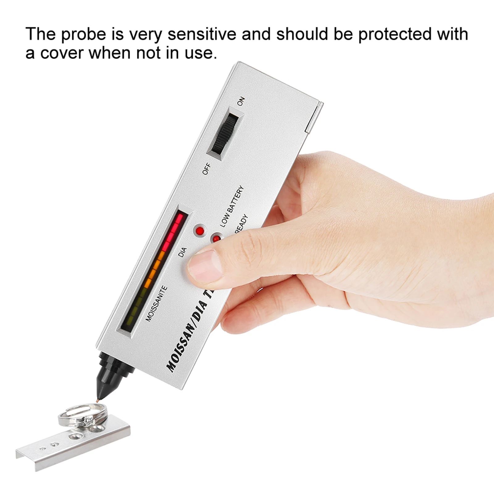 Herramienta profesional de prueba de diamantes de alta precisión, probador de indicador LED Moissan, Detector de moissanita, pluma, herramienta de prueba de joyería