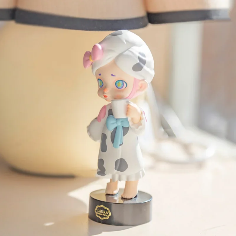 Original anime lanra pijamas estatuetas caixa cega figura de ação brinquedos kawaii modelo desktop presente aniversário para meninas boneca coleção