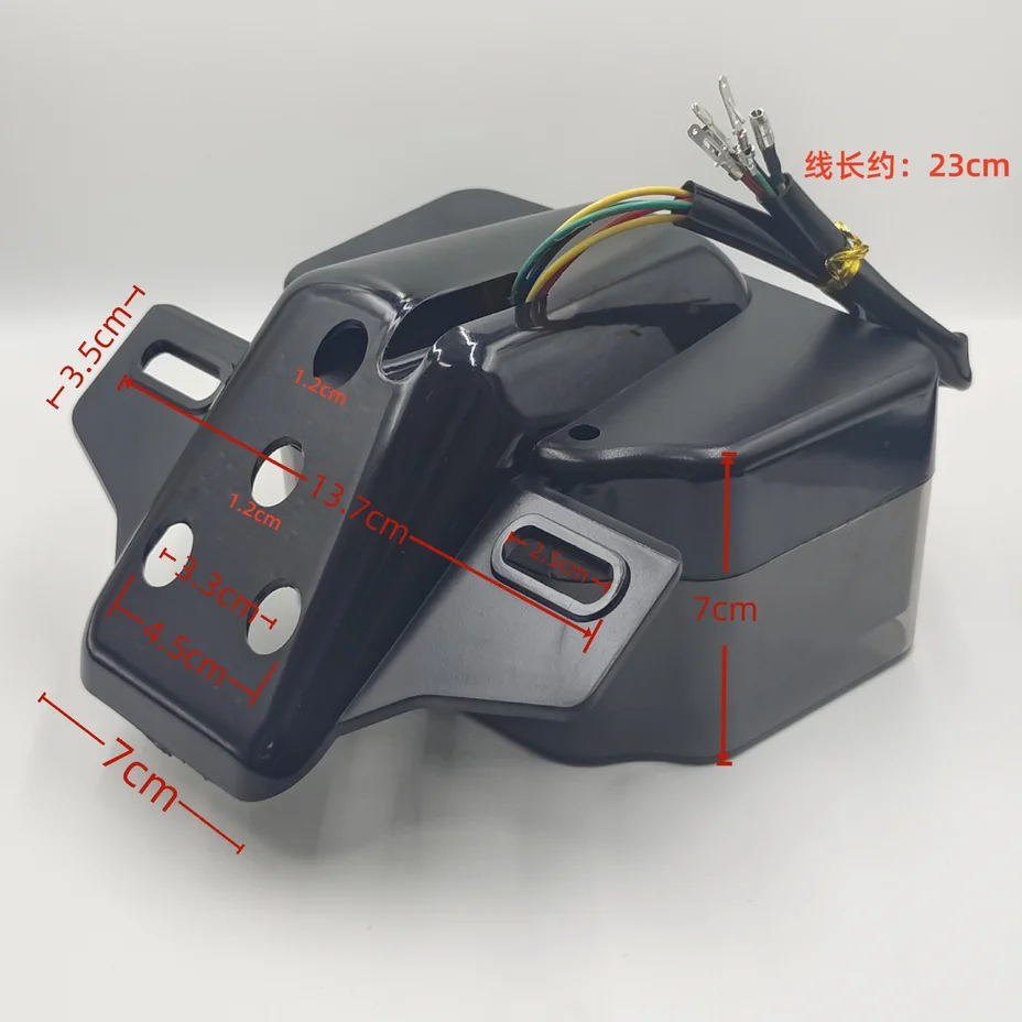 Fotografia 5: Conjunto de Luz Traseira e Sinalizador de Direção para Motocicleta Estilo Devil Compatível com TMX125 TMX155 CG125 CG155
