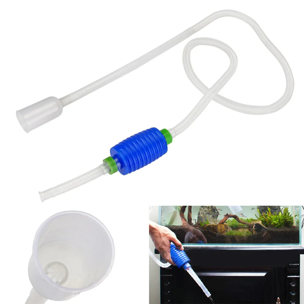 Acquario Fish Tank Vacuum Gravel Water Filter Cleaner sifone Pump Manual Cleaner Pump Safe Vacuum