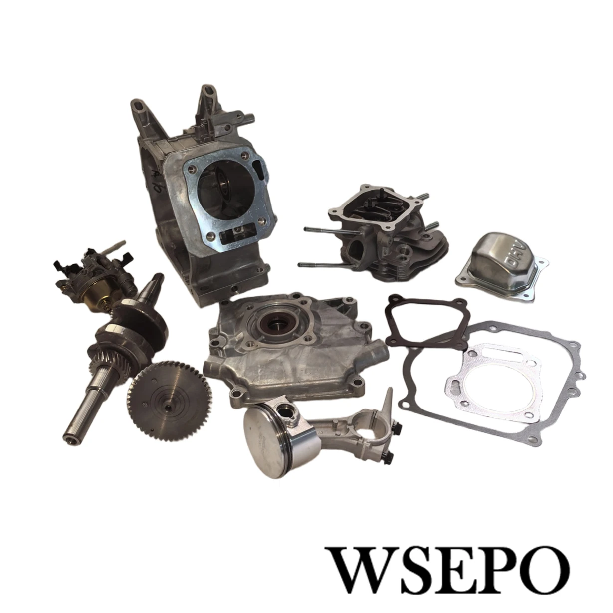 70mm Bore Size Crankcase Assembly 208CC 212CC Case Blackbone CKD Parts With Cylinder Head , Valve Cover and Carburetor Comp.