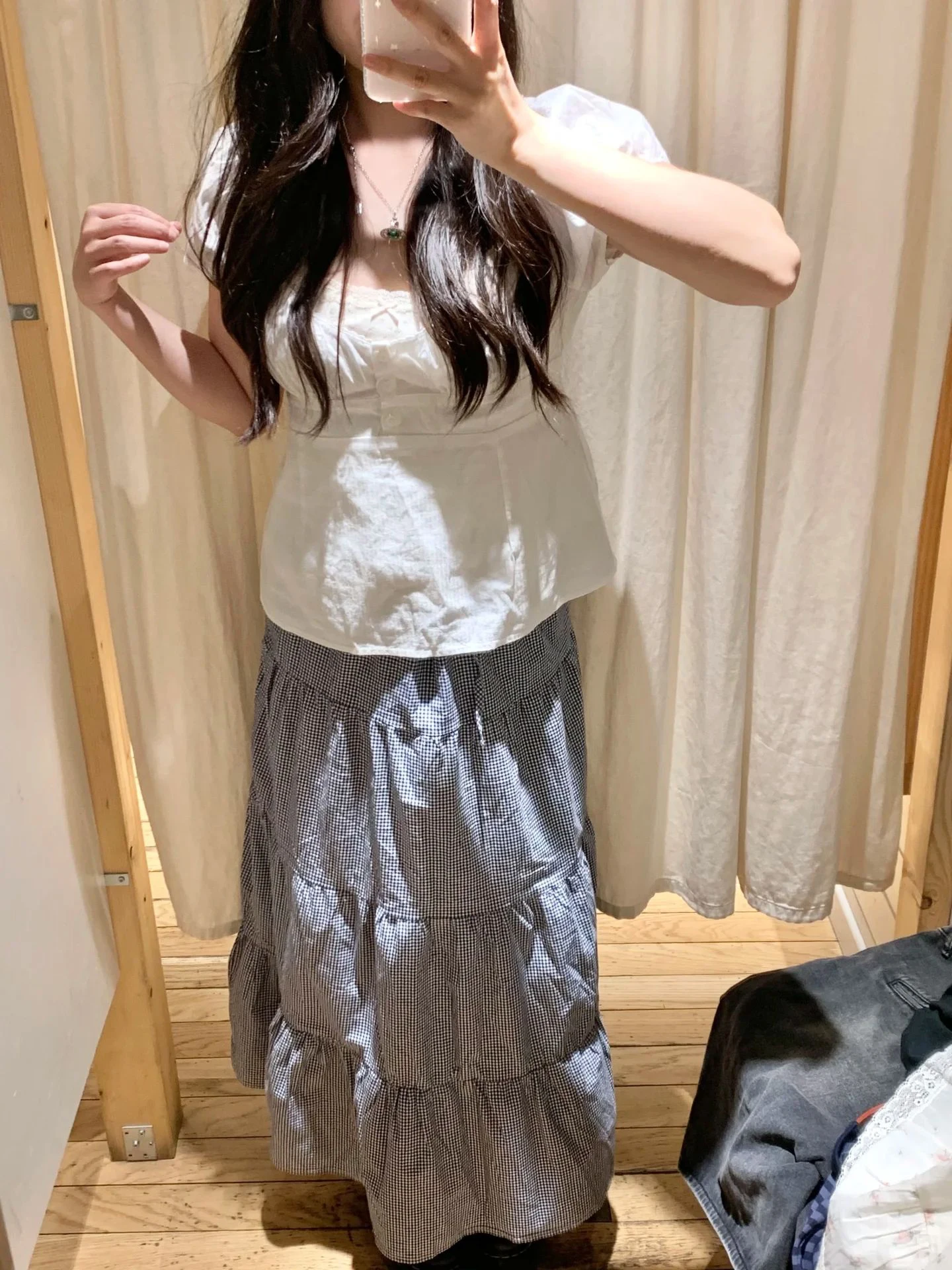 블랙 플래드 드로스트링 맥시 스커트 여성 여름 로우 웨이스트 A라인 코튼 롱 스커트 스쿨 스타일 빈티지 스트릿웨어 Y2k 팔다 신상