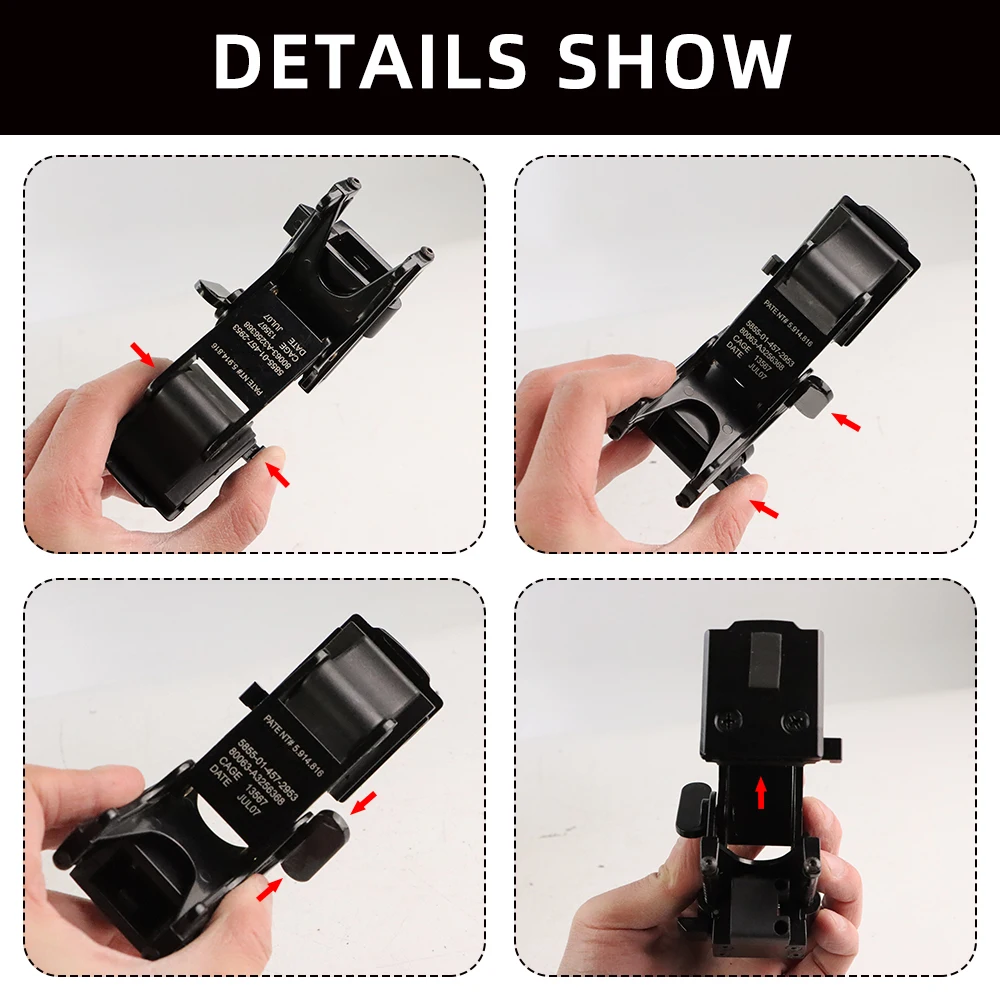 Booiu pvs14 montagem capacetes táticos suporte de montagem para rinoceronte nvg PVS-14/PVS-7 visão noturna rápido ach pasgt mich capacetes m88