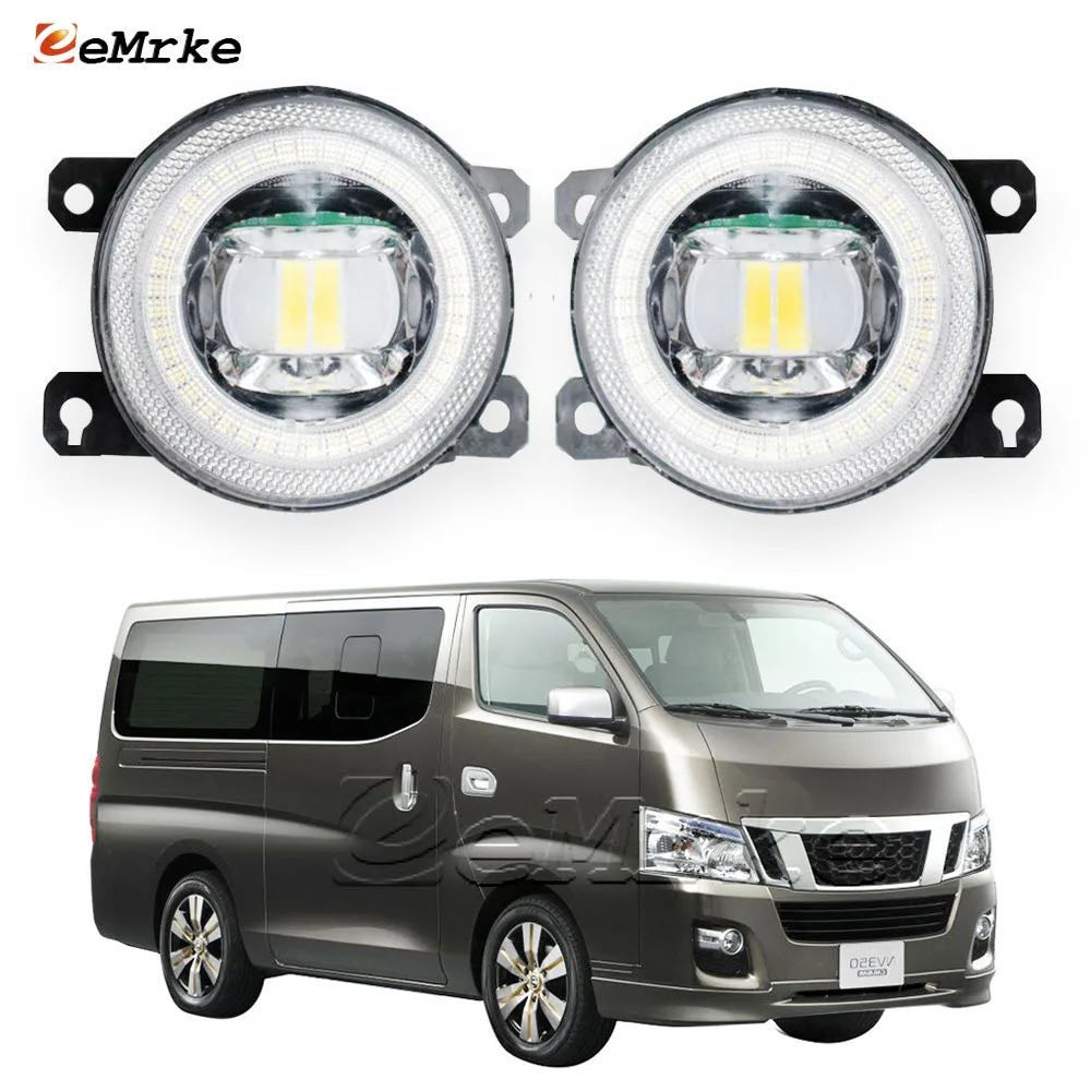 

Pair Led Fog Light Assembly with Lens for Nissan NV350 Caravan Urvan E26 2012-2021 Angel Eye DRL Car Driving Lamp DRL 15W