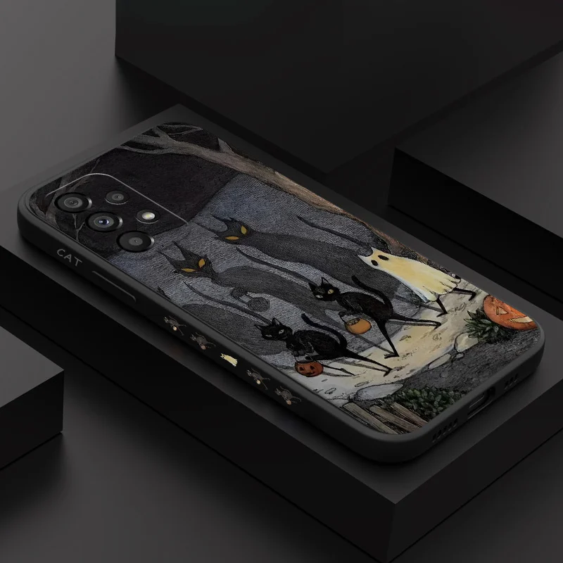 

Ghost Cat Case For Samsung Galaxy A73 A53 A33 A23 A13 A72 A52 A52S A32 A22 A12 A71 A51 A31 A21S 4G 5G Cover