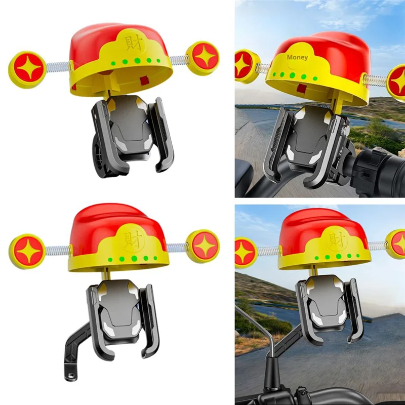 Funnybicycle غير نافذ للمطر واقية من الشمس لحامل الهاتف الذكي للدراجات النارية في الهواء الطلق ركوب الدراجات الملاحة حامل الهاتف جبل