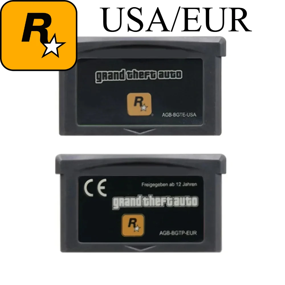 

Горячий игровой картридж GBA, 32-битная карта для игровой консоли Grand Theft Auto Advance, игра GBA, 32-битная видеоигра