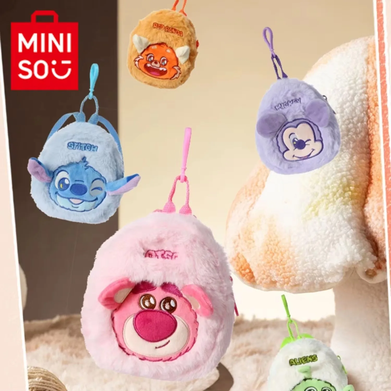 

Miniso Genuine Disney Furry Season Series Cartoon Mini Backpack Pendant Cute Gift Backpack Hanging Accessory Portable Accessorie