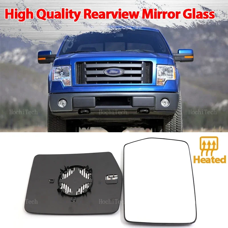 Mirror Heated Side Mirror Glass Rearview Mirror Lens for Ford F-150 F150 XL King Ranch Raptor SuperCrew 2004-2010