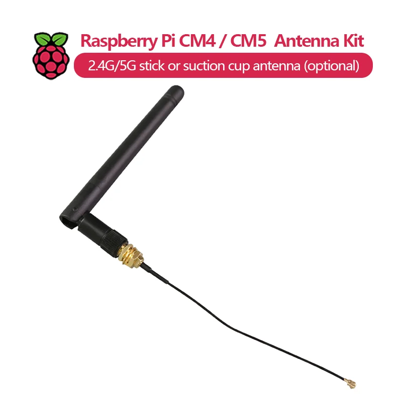 Antenna WiFi Raspberry Pi CM4 / CM5 con connettore SMA, supporta 2,4G/5G, antenna stick o ventosa (opzionale).